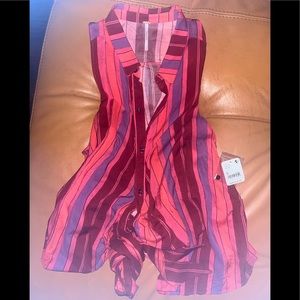 Free People Sleeveless Button Top sz small NWT